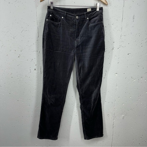 La Vie Women’s size 29 Clemence Gray Velvet High Rise Skinny Straight Leg Pants - Picture 2 of 16